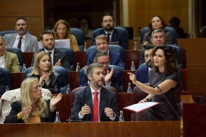 Isabel Díaz Ayuso en la Asamblea de Madrid