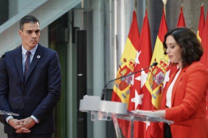 Pedro Sánchez e Isabel Díaz Ayuso en un encuentro anterior