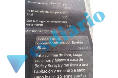 Un mensaje enviado por la actriz a una amiga sobre Íñigo Errejón