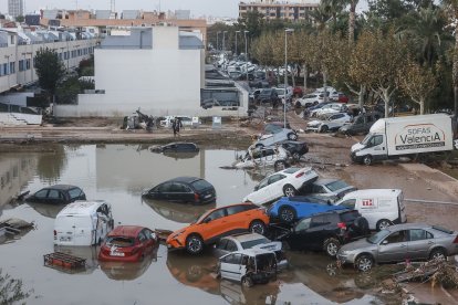 Efectos de la DANA en el municipio de Alfafar, Valencia.