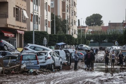 Efectos de la DANA en el municipio de Alfafar, Valencia.