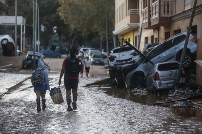 Efectos de la DANA en el municipio de Alfafar, Valencia.