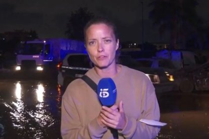 María Casado se desplazó hasta Catarroja para presentar "Informativos Telecinco"