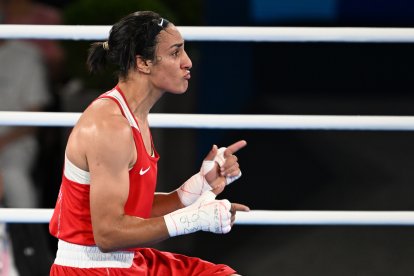 La boxeadora argelina Imane Khelif, oro olímpico en boxeo