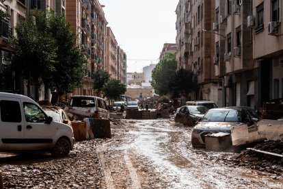 Estragos ocasionados por la DANA en Catarroja, Valencia.