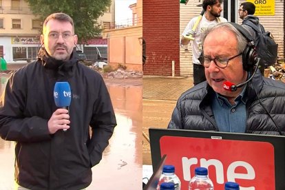 Imagen difundida por TVE sobre su cobertura de la DANA.