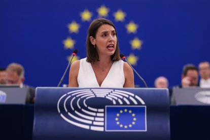 Irene Montero en el Parlamento Europeo