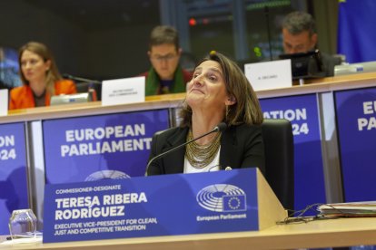 Teresa Ribera, este martes en Bruselas.