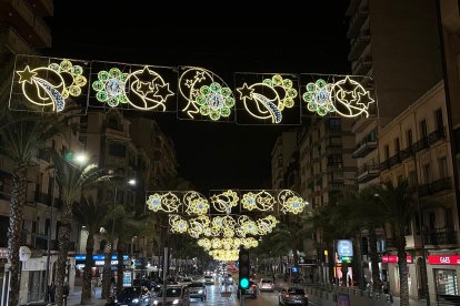 Luces de navidad en Alicante en imagen de archivo