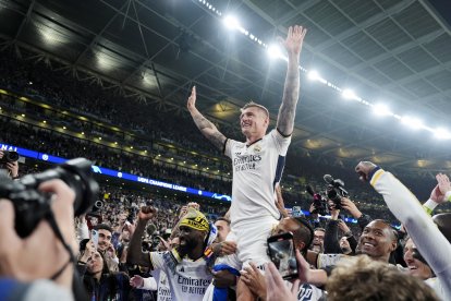 Toni Kroos, en su despedida con el Real Madrid.