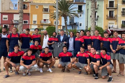 La selección española masculina Leones7está entrenando en las instalaciones deportivas de Villajoyosa