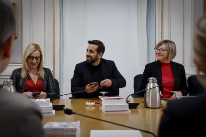 José Muñoz en una junta de portavoces de Les Corts