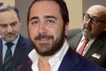 Víctor de Aldama entre Ábalos y Koldo García