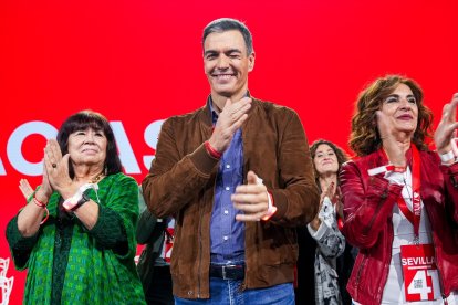 El Presidente del Gobierno, Pedro Sánchez, durante la clausura del 41º Congreso Federal del PSOE.