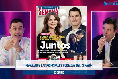 Jesús Manuel Ruiz comentando la actualidad rosa de la semana con Javier López en ESdiarioTV.