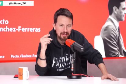 Pablo Iglesias, en los estudios de Canal Red.