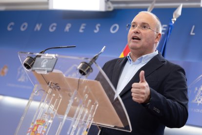 El portavoz del PP en el Congreso, Miguel Tellado.
