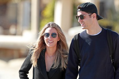 Morata y Alice Campello, en 2019-