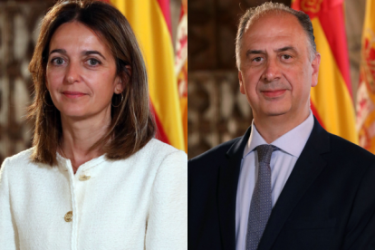 A la izquierda, la consellera de Justicia y Administración Pública, Nuria Martínez, a la derecha, el conseller de Emergencias e Interior, Juan Carlos Valderrama