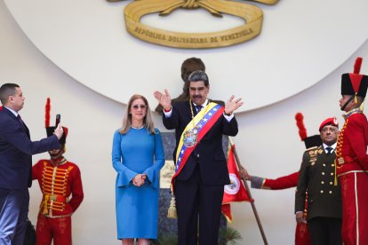 Nicolás Maduro y Cilia Flores, presidenta de la Asamblea venezolana