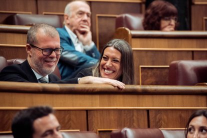 La portavoz de Junts en el Congreso, Miriam Nogueras, durante una sesión plenaria.