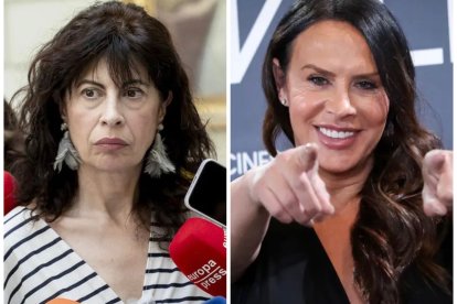 La ministra de Igualdad, Ana Redondo, y la actriz Karla Sofía Gascón