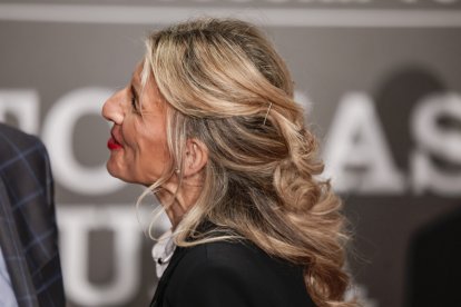 Yolanda Díaz, esta semana en un evento de Prisa.