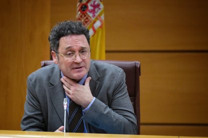 El Fiscal General del Estado, Álvaro García Ortiz, durante su comparecencia en la Comisión de Justicia, en el Senado.