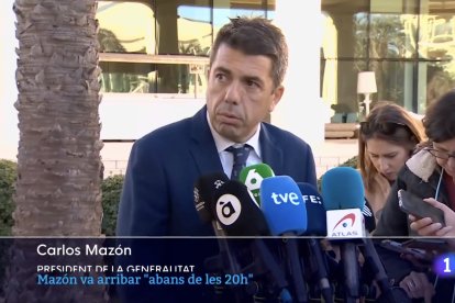 Carlos Mazón en la noticia falsa de TVE