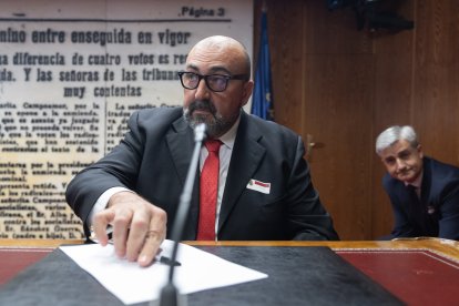 Archivo - El exasesor del exministro José Luis Ábalos, Koldo García, comparece en la Comisión del Senado sobre la investigación de las mascarillas durante el Covid-19, a 22 de abril de 2024. Archivo.