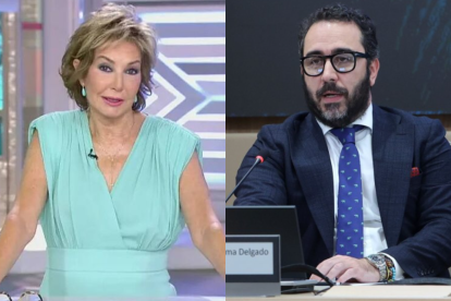 La presentadora de Telecinco, Ana Rosa Quintana, y Víctor de Aldama.