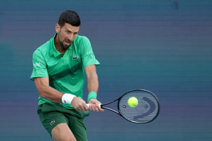 Novak Djokovic, en el Masters 1000 de Miami.