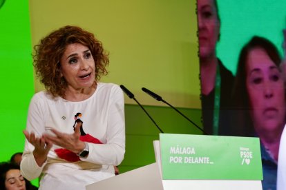 María Jesús Montero intervienen en el congreso del PSOE de Málaga