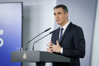 El presidente del Gobierno, Pedro Sánchez, a 22 de abril de 2025, en Madrid (España).
