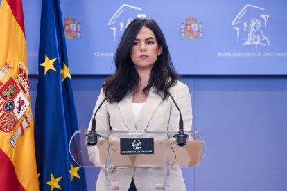 La portavoz de VOX en el Congreso, Pepa Millán, en el Congreso de los Diputados, a 1 de abril de 2025, en Madrid (España).