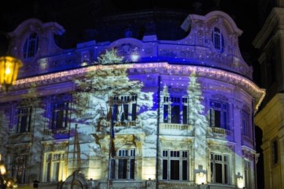 Técnica del videomapping sobre un edificio
