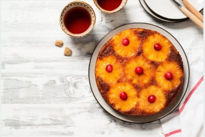 Pastel de piña 'al revés'