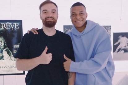 Ibai Llanos y Kylian Mbappé.