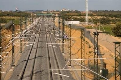 Archivo - Vías del tren.