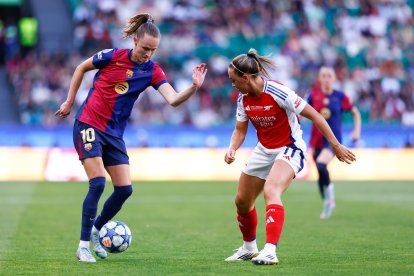Graham Hansen, en la final de la Champions League femenina.
