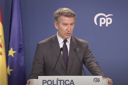 Declaración del líder del PP, Alberto Núñez Feijóo
