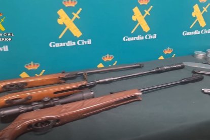 Parte de las armas incautadas.