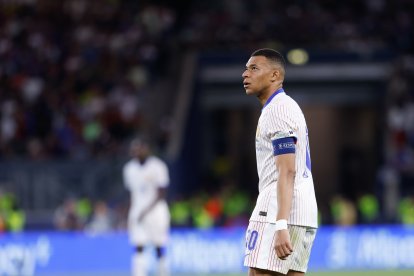 Mbappé, durante el España - Francia.