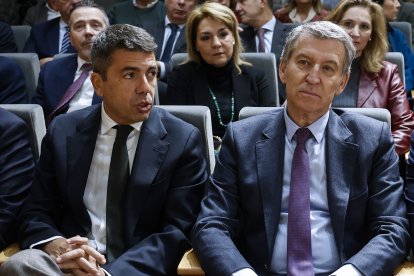 (Foto de ARCHIVO)
El presidente de la Generalitat valenciana, Carlos Mazón, y el líder del PP, Alberto Núñez Feijóo