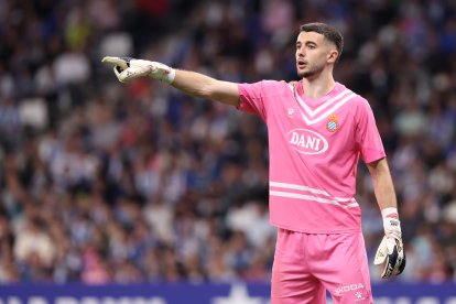 Joan García, en un partido con el Espanyol.
