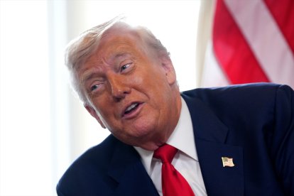 El presidente de los Estados Unidos, Donald Trump con su habitual bronceado.
CHRIS FURLONG / PA WIRE / DPA
01/8/2025