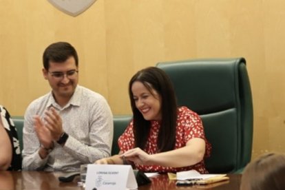 El concejal del PSOE n Catarroja, Miquel Verdeguer Mesado, junto a la alcaldesa Lorena Silvent