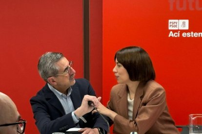 La líder del PSPV, Diana Morant, y José María Ángel