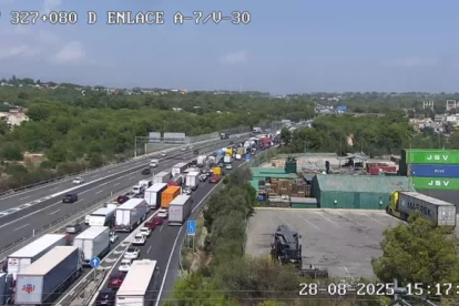 Imagen de la A-7 a la altura de Godella