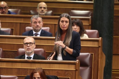 La portavoz de Junts en el Congreso, Miriam Nogueras, interviene en el Congreso de los Diputados.